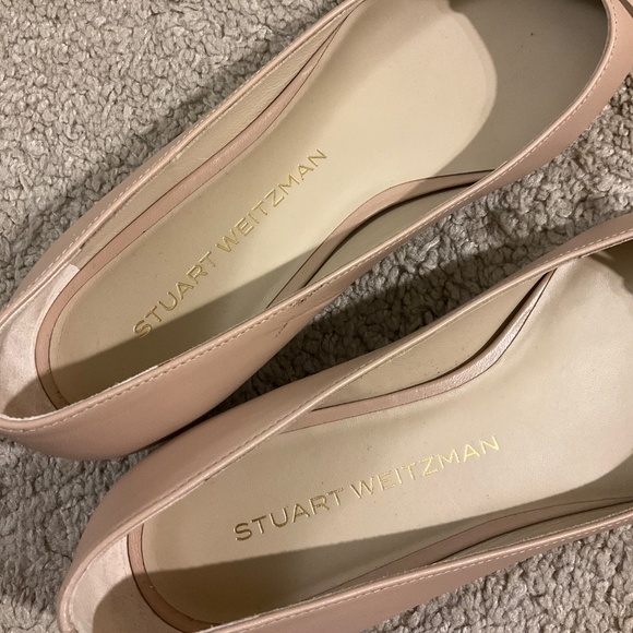 STUART WEITZMAN Landon Pointed Toe Ballet Flat - Adobe/ Black - Picture 5 of 9